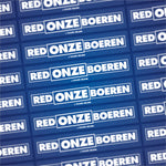 Tractorsticker red onze boeren